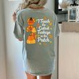 Teacher Thanksgiving I Teach The Cutest Turkeys In The Patch Women's Comfort Colors T-Shirt Back Print Bay