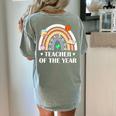 Teacher Of The Year Best Teacher Ever Men Women Women's Comfort Colors T-Shirt Back Print Bay