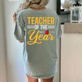 Teacher Of The Year Men Women Teachers Women's Comfort Colors T-Shirt Back Print Bay