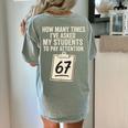 Teachers 67 Meme Women's Comfort Colors T-Shirt Back Print Bay