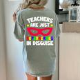 Teachers Are Just Superheroes In Disguise School Women's Comfort Colors T-Shirt Back Print Bay