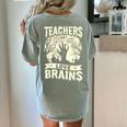 Teachers Love Brains Halloween Costume Boo Trick Teach Women's Comfort Colors T-Shirt Back Print Bay