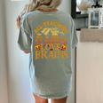 All Teachers Love Brains School Halloween Costume Women's Comfort Colors T-Shirt Back Print Bay