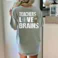 Teachers Love Brains Zombie Halloween Hilarious Women's Comfort Colors T-Shirt Back Print Bay Teachers Love Brains Zombie Halloween Hilarious Women's Comfort Colors T-Shirt Back Print Bay