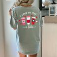 Teachers Valentine Day I Love My Class A Latte Coffee Women Women's Comfort Colors T-Shirt Back Print Bay