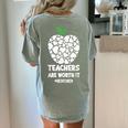 Teachers Are Worth It Red For Ed Women's Comfort Colors T-Shirt Back Print Bay Teachers Are Worth It Red For Ed Women's Comfort Colors T-Shirt Back Print Bay