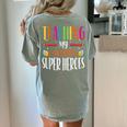 Teaching My Favorite Superheros Men Women SPED Teacher Women's Comfort Colors T-Shirt Back Print Bay Teaching My Favorite Superheros Men Women SPED Teacher Women's Comfort Colors T-Shirt Back Print Bay