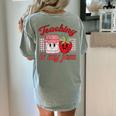 Teaching Is My Jam Cute Strawberry For Women Teachers Women's Comfort Colors T-Shirt Back Print Bay