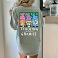 Teaching My Little Gnomies With Gnome For Teacher Women Women's Comfort Colors T-Shirt Back Print Bay