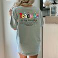 Teaching Is My Ministry God Christian Teacher Back To School Women's Comfort Colors T-Shirt Back Print Bay
