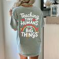 Teaching Tiny Humans Big Things I Teacher Women's Comfort Colors T-Shirt Back Print Bay Teaching Tiny Humans Big Things I Teacher Women's Comfort Colors T-Shirt Back Print Bay
