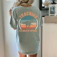 Teaching Is A Walk In The Park Teacher T-Rex Retro Women's Comfort Colors T-Shirt Back Print Bay