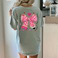 Teaching Is A Work Of Heart Pencil Bow Teacher Valentine Women's Comfort Colors T-Shirt Back Print Bay Teaching Is A Work Of Heart Pencil Bow Teacher Valentine Women's Comfort Colors T-Shirt Back Print Bay