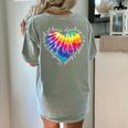 Teaching Is a Work Of Heart Tie Dye Hippie For Teacher For Men Women Girls Kids Women's Comfort Colors T-Shirt Back Print Bay