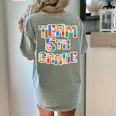 Team 5th Grade Building Blocks Bricks Theme Teacher Team For Men Women Kids Women's Comfort Colors T-Shirt Back Print Bay Team 5th Grade Building Blocks Bricks Theme Teacher Team For Men Women Kids Women's Comfort Colors T-Shirt Back Print Bay