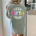 Team Fifth Grade Teacher Back To School 5th Grade Squad Kids Women's Comfort Colors T-Shirt Back Print Bay