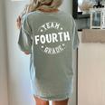 Team Fourth Grade Teacher Student Back To School 4th Grade Women's Comfort Colors T-Shirt Back Print Bay Team Fourth Grade Teacher Student Back To School 4th Grade Women's Comfort Colors T-Shirt Back Print Bay