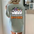Team Preschool Boo Crew Halloween Teacher Student Costume Women's Comfort Colors T-Shirt Back Print Bay