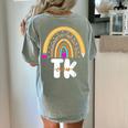 Team TK Transitional Kindergaten TK Crew Squad Teacher Kids Women's Comfort Colors T-Shirt Back Print Bay