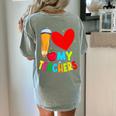 Teens Graduation I Heart My Teachers I Love My Teachers Women's Comfort Colors T-Shirt Back Print Bay