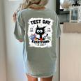Test Day Stressed Cat Teacher Student Kids Testing Day Women's Comfort Colors T-Shirt Back Print Bay Test Day Stressed Cat Teacher Student Kids Testing Day Women's Comfort Colors T-Shirt Back Print Bay
