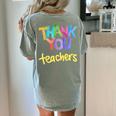 Thank You Teacher Appreciation Graduation Men Women Girls Kids Women's Comfort Colors T-Shirt Back Print Bay