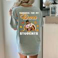 Thankful For My Dance Students Thanksgiving Turkey Teacher For Men Women Girls Kids Women's Comfort Colors T-Shirt Back Print Bay