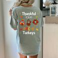 Thankful For My Prek Turkeys In Masks Thanksgiving Teacher For Men Women Women's Comfort Colors T-Shirt Back Print Bay