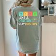 Think Like A Proton Stay Positive Science Teacher Women's Comfort Colors T-Shirt Back Print Bay Think Like A Proton Stay Positive Science Teacher Women's Comfort Colors T-Shirt Back Print Bay