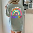 Tiny Human Tamer Watercolor Rainbow Daycare Teacher Women's Comfort Colors T-Shirt Back Print Bay Tiny Human Tamer Watercolor Rainbow Daycare Teacher Women's Comfort Colors T-Shirt Back Print Bay