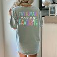 Tiny Humans Are My Favorite Daycare Provider Teacher Daycare Women's Comfort Colors T-Shirt Back Print Bay