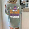 Tired Teacher Costume For Humor Halloween Women's Comfort Colors T-Shirt Back Print Bay Tired Teacher Costume For Humor Halloween Women's Comfort Colors T-Shirt Back Print Bay