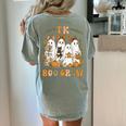 TK Boo Crew Preppy Halloween Floral Ghost TK Teacher Team TK Women's Comfort Colors T-Shirt Back Print Bay TK Boo Crew Preppy Halloween Floral Ghost TK Teacher Team TK Women's Comfort Colors T-Shirt Back Print Bay