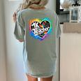 TK Teacher Transitional Kindergarten Heart Back To School Women's Comfort Colors T-Shirt Back Print Bay