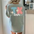 TK Team Back To School Teachers Students Team TK Women's Comfort Colors T-Shirt Back Print Bay