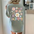 TK Vibes Back To School TK Girl Kid TK Team TK Teacher Women Women's Comfort Colors T-Shirt Back Print Bay