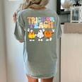 Trick Or Teach Cute Halloween Teacher Women's Comfort Colors T-Shirt Back Print Bay Trick Or Teach Cute Halloween Teacher Women's Comfort Colors T-Shirt Back Print Bay
