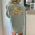 Trick Or Teach Funny School Teacher Halloween Costume Women's Comfort Colors T-Shirt Back Print Bay