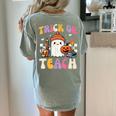 Trick Or Teach Ghost Teacher School Halloween Men Women Women's Comfort Colors T-Shirt Back Print Bay Trick Or Teach Ghost Teacher School Halloween Men Women Women's Comfort Colors T-Shirt Back Print Bay