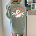 Trick Or Teach Groovy Retro Ghost Halloween Teacher Kids Women's Comfort Colors T-Shirt Back Print Bay Trick Or Teach Groovy Retro Ghost Halloween Teacher Kids Women's Comfort Colors T-Shirt Back Print Bay