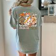 Trick Or Teach Groovy Teacher Halloween Floral Ghost Women's Comfort Colors T-Shirt Back Print Bay Trick Or Teach Groovy Teacher Halloween Floral Ghost Women's Comfort Colors T-Shirt Back Print Bay