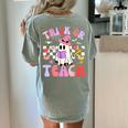 Trick Or Teach Halloween Teacher Floral Ghost Groovy Women's Comfort Colors T-Shirt Back Print Bay Trick Or Teach Halloween Teacher Floral Ghost Groovy Women's Comfort Colors T-Shirt Back Print Bay