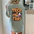 Trick Or Tray Halloween Cafeteria Teacher School Women's Comfort Colors T-Shirt Back Print Bay Trick Or Tray Halloween Cafeteria Teacher School Women's Comfort Colors T-Shirt Back Print Bay