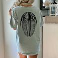 Trilobite Fossil Geology Teacher Student Geologist Women's Comfort Colors T-Shirt Back Print Bay