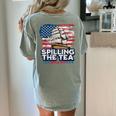 US History Teacher Boston Spilling The Tea Since 1773 Women's Comfort Colors T-Shirt Back Print Bay