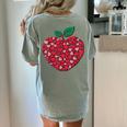 Valentines Day Teacher Hearts Apple Love Teach Women Men Women's Comfort Colors T-Shirt Back Print Bay