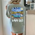 Van Go Retro Vanlife Art Teacher Women's Comfort Colors T-Shirt Back Print Bay