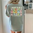 I Want To Be A Schwa It's Never Stressed Reading Teacher Women's Comfort Colors T-Shirt Back Print Bay