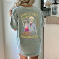 Weird Science Skeleton Halloween Teachers Brew Knowledge Women's Comfort Colors T-Shirt Back Print Bay