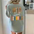 Wild About Learning Teacher Back To School Teaching Women's Comfort Colors T-Shirt Back Print Bay Wild About Learning Teacher Back To School Teaching Women's Comfort Colors T-Shirt Back Print Bay